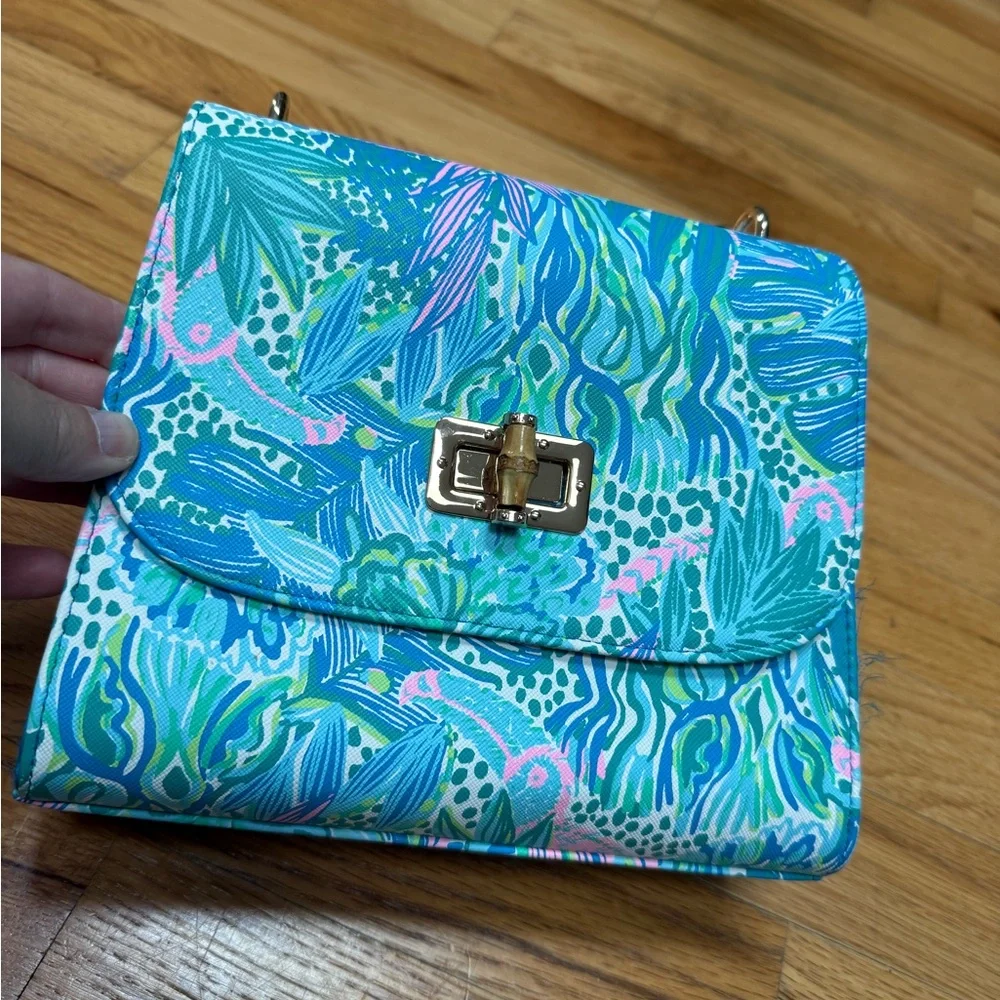 Lilly Pulitzer Handbag with Bamboo Handle NWOT